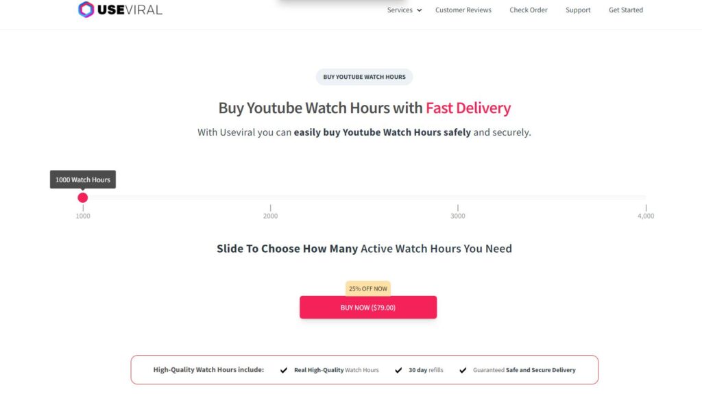 buy youtube watch hours through Useviral