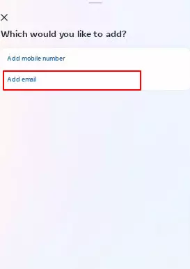 FB Mobile Add Email